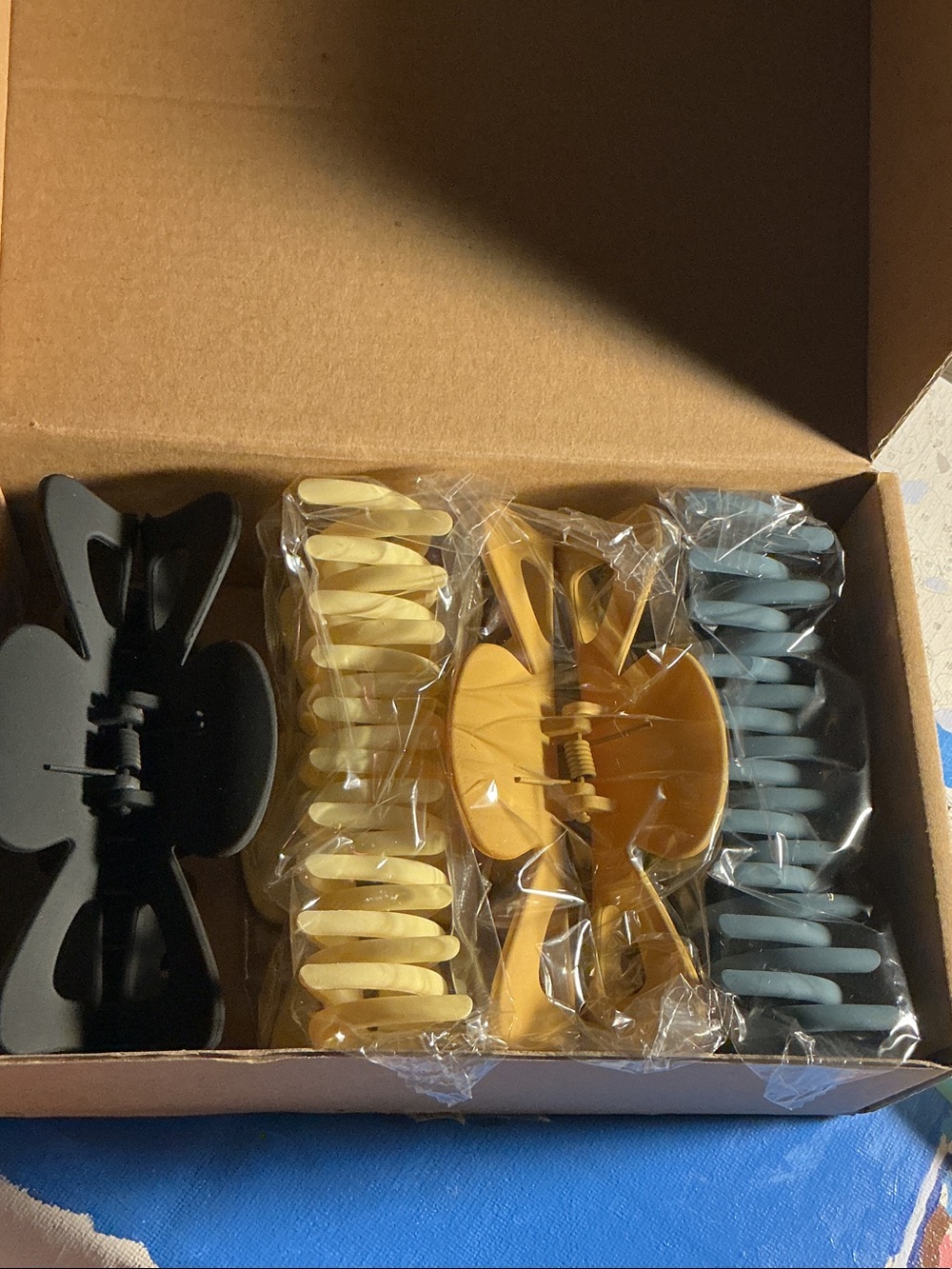 Everyday Matte Hair Claw Clip Set - Black, Cream, Mustard, Gray